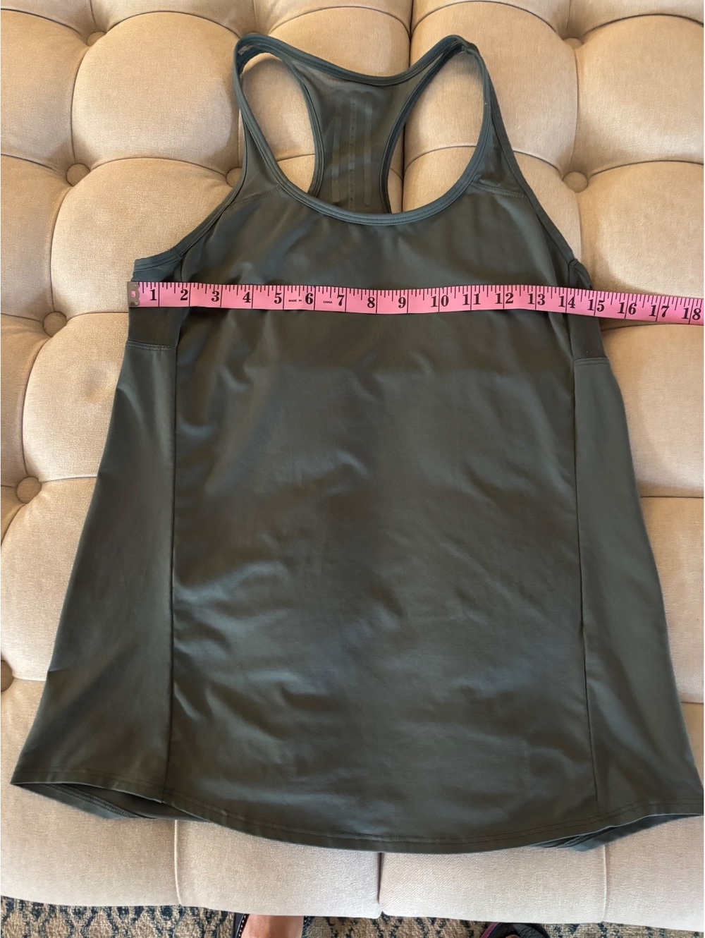 Fabletic women’s tank blue green in color size small